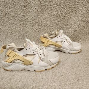 Nike Air Huarache Run Triple White Lace Up Sneaker Shoes Women's 5.5
